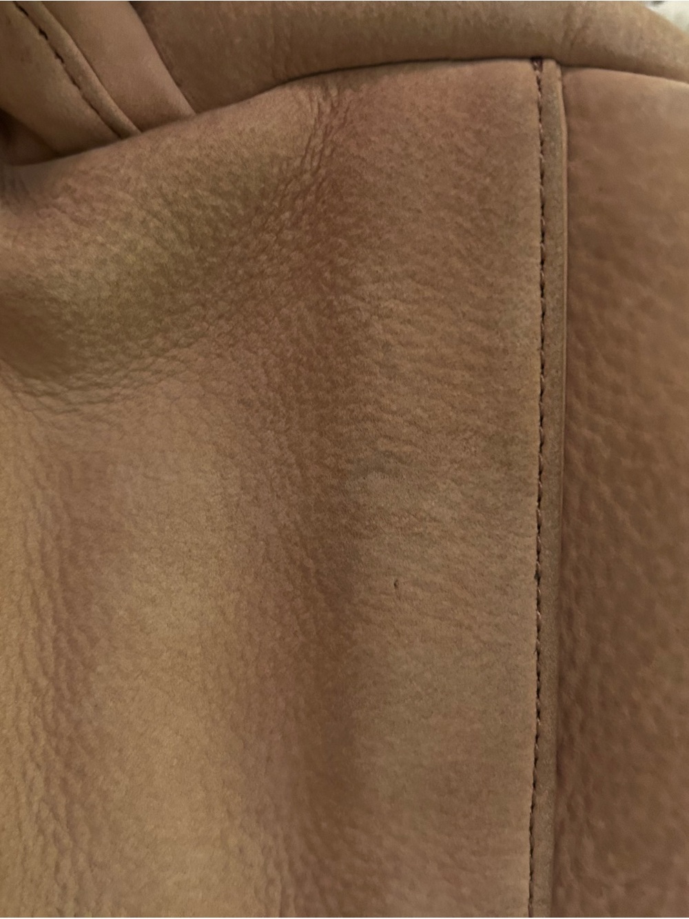 Leather Drawstring Backpack - Tan - Picture 6 of 8
